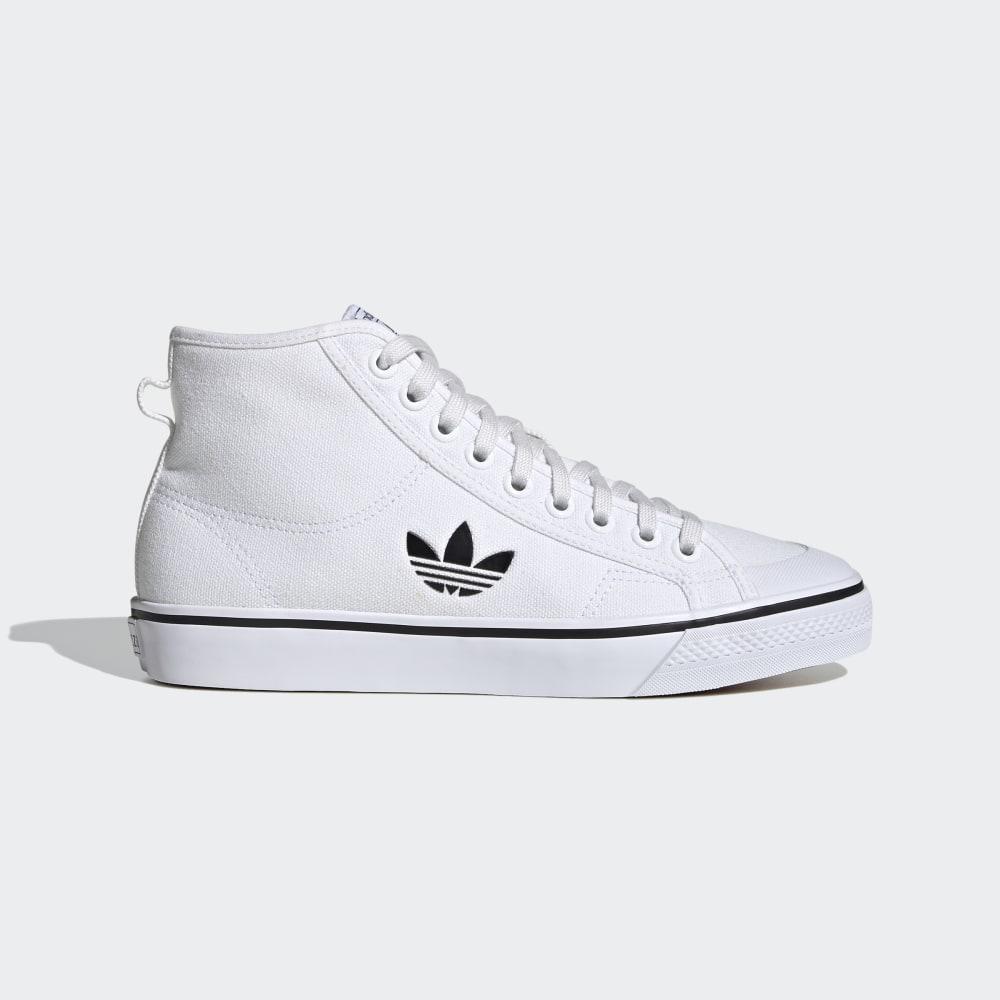 Originals Adidas Nizza Inalti Dama Romania - Albi/Negrii FW8351
